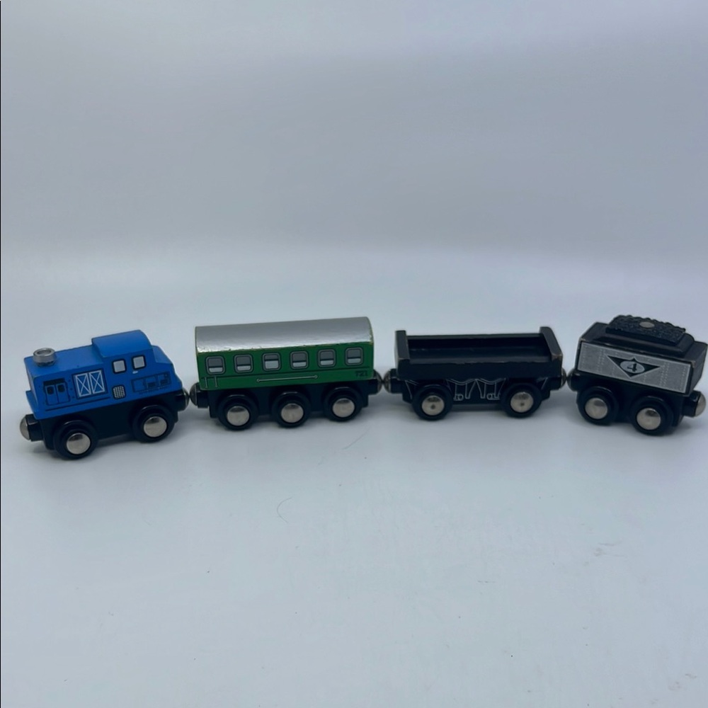 Magnetic Wooden Train Lot